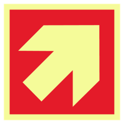 Skilt Brand skr Retningspil 