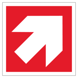 Skilt Brand skr Retningspil 