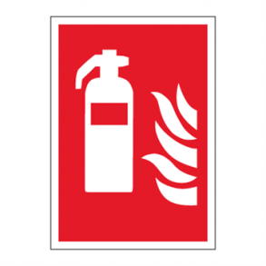 Brandskilt Pulverslukker og brandslukker i crt a 100 stk
