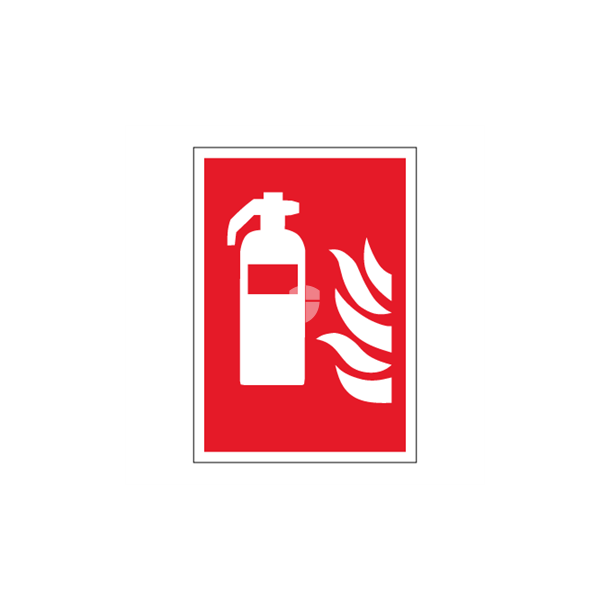Skilt Brandskilt Pulverslukker og brandslukker