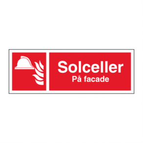 Skilt Brand aflangt Solceller p facade 