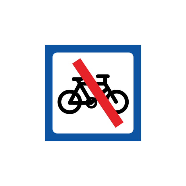 Skilt Piktogrammer Cykel forbudt symbol