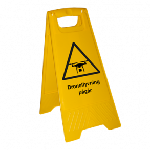 Skilt Fritstende Advarsel Droneflyvning pgr 