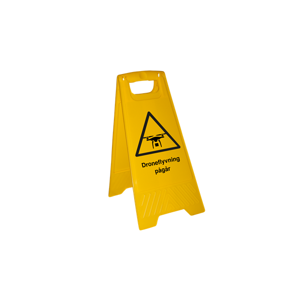 Skilt Fritst�ende Advarsel Droneflyvning p�g�r 