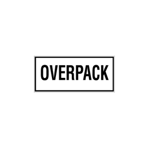 Skilt Faremrkat Overpack