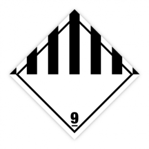 Skilt Fareseddel Dangerous substance kl. 9