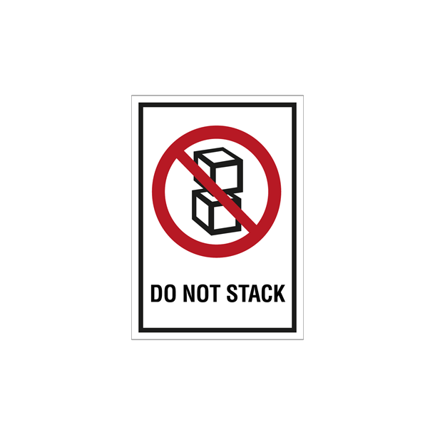 Skilt Farem�rkat Do not stack 