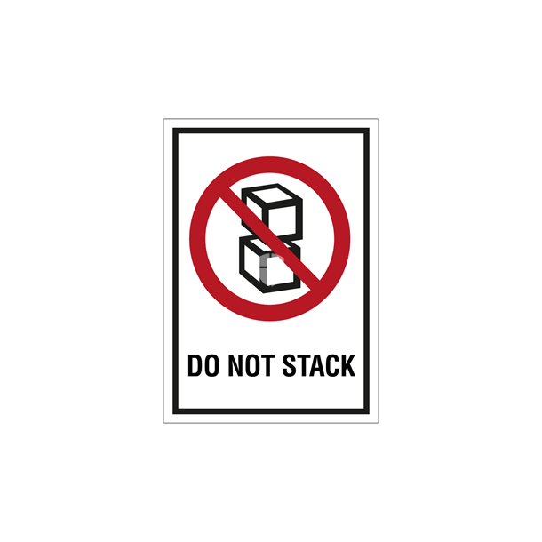 Skilt Faremrkat Do not stack 