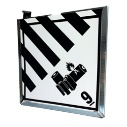 Skilt Fareseddel 30 x 30 cm skilteholder til ADR fareseddel p aluminiumsplade