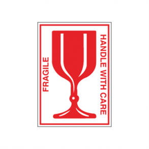 Skilt Faremrkat Fragile Handle with care