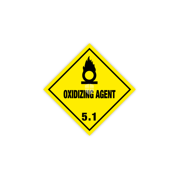 Skilt Fareseddel Oxidizing agent kl. 5.1