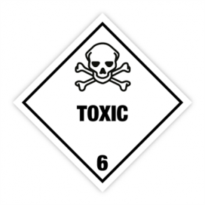 Skilt Fareseddel Toxic/poison kl. 6