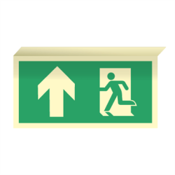 Skilt Flugtvejsskilt til loftmontage Ndudgang op