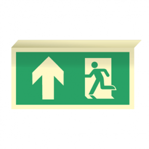 Skilt Flugtvejsskilt til loftmontage Ndudgang op