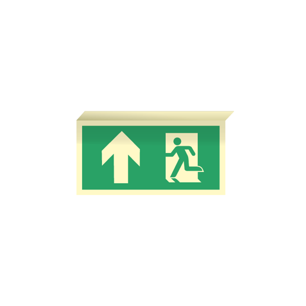 Skilt Flugtvejsskilt til loftmontage N�dudgang op