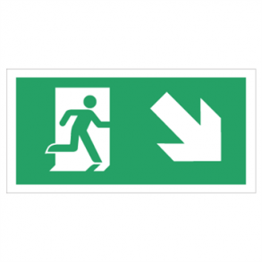 Skilt Flugtvejsskilt og Ndudgangsskilt ned/hjre