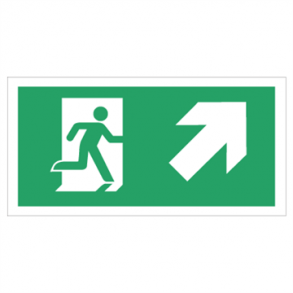 Skilt Flugtvejsskilt og Ndudgangsskilt op/hjre