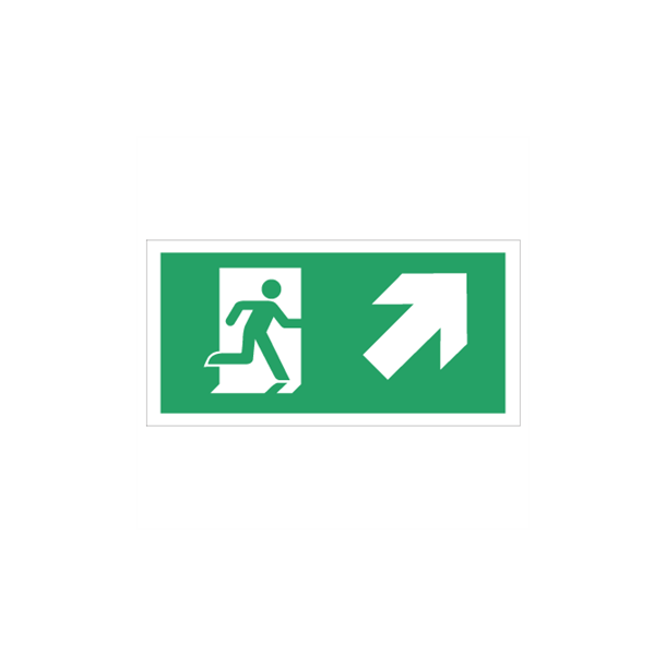 Skilt Flugtvejsskilt og N�dudgangsskilt op/h�jre