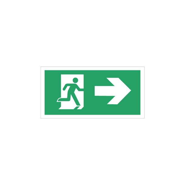 Skilt Flugtvejsskilt og N�dudgangsskilt h�jre pil