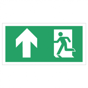 Skilt Flugtvejsskilt og Ndudgangsskilt med pil op