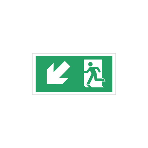 Skilt Flugtvejsskilt og N�dudgangsskilt ned/venstre