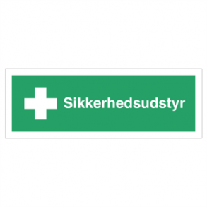 Skilt Flugtvejsskilt Henvisningsskilt 140 x 420 mm Sikkerhedsudstyr 