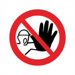 Skilt Forbudsskilt rund Adgang forbudt