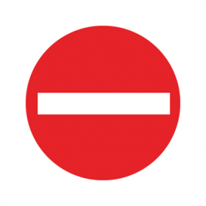 Skilt Forbudsskilt Indgang Forbudt