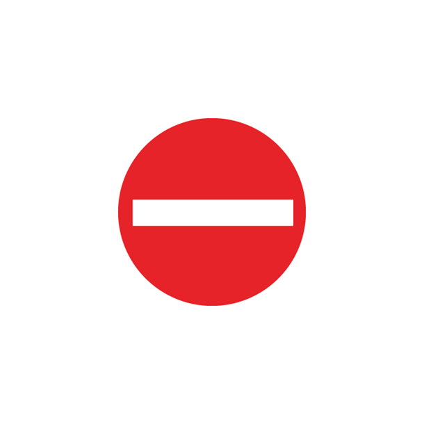 Skilt Forbudsskilt Indgang Forbudt