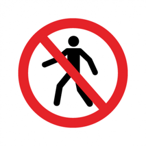 Skilt Forbudsskilt rund Fodgnger forbudt