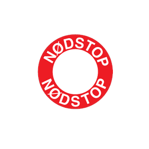 Skilt Forbudsskilt Ndstop ring 