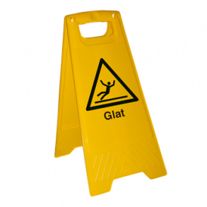 Skilt Fritstende Advarsel Glat gulv