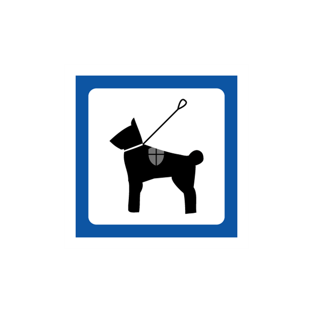 Skilt Piktogrammer Hund i snor hundeskilt 