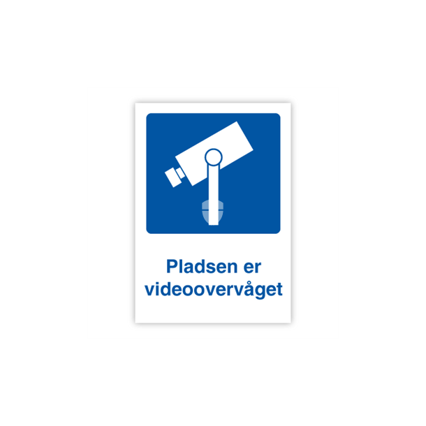 Skilt Info Pladsen er videoovervget 