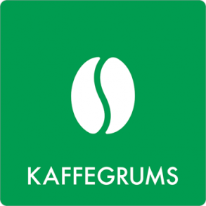 Skilt Affald Kaffegrums