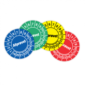 Skilt Kalibreringsmrker ark 10 stk Afprvet 