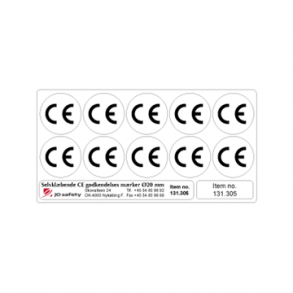 Skilt Etiketter CE-mrker runde ark a 10 stk 