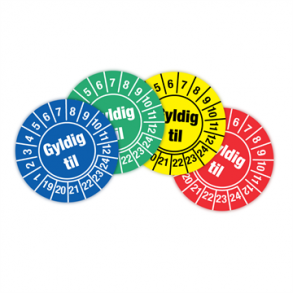 Skilt Kalibreringsmrker ark 10 stk Gyldig til