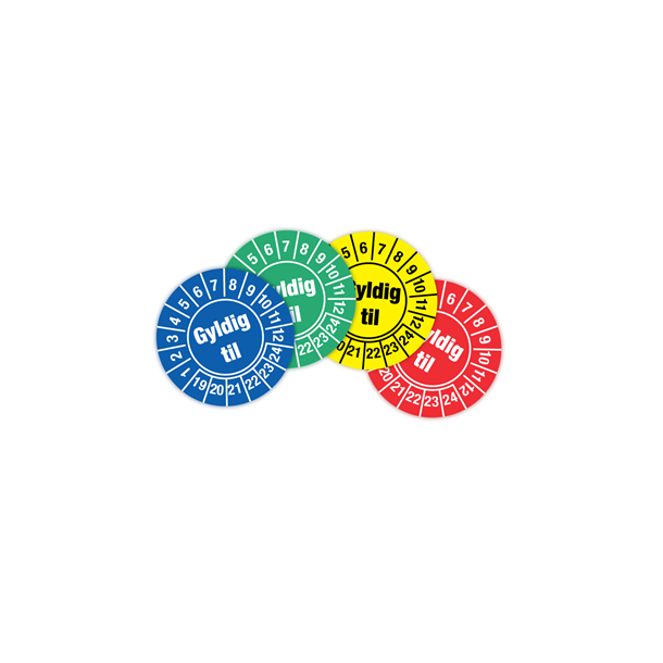 Skilt Kalibreringsm�rker ark 10 stk Gyldig til