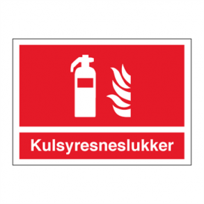 Skilt Brandskilt Kulsyresneslukker