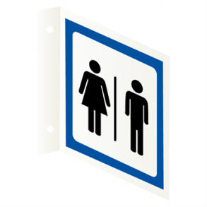 Skilt Piktogrammer L-skilt Mand Dame toilet symbol