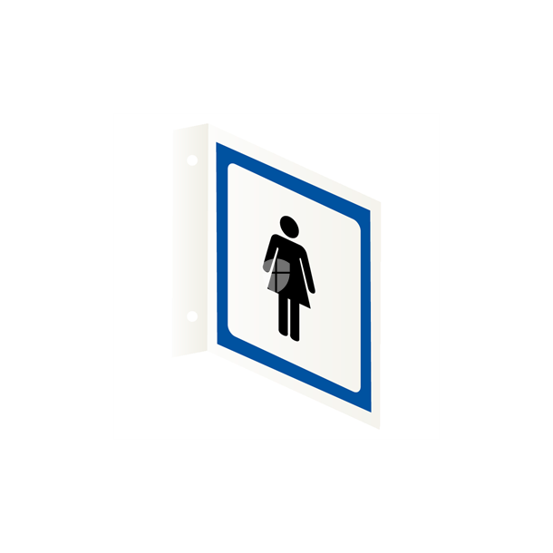 Skilt Piktogrammer L-skilt Dame toilet symbol