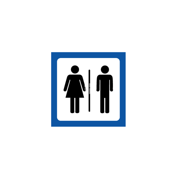 Skilt Piktogrammer Dame Mand toilet symbol
