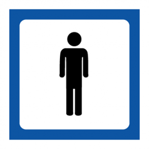 Skilt Piktogrammer Mand toilet symbol