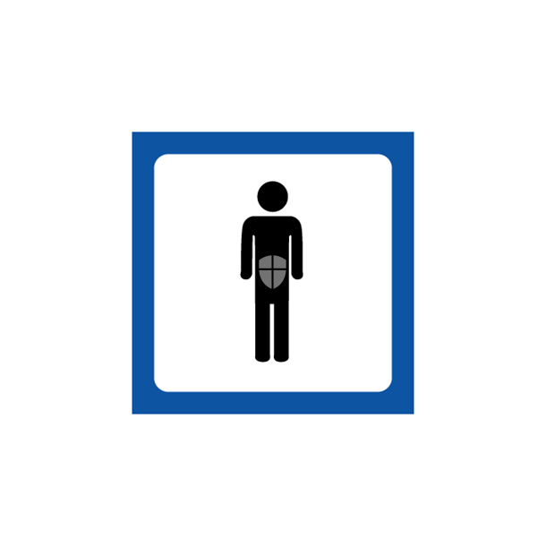 Skilt Piktogrammer Mand toilet symbol