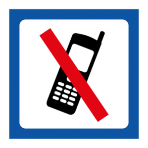 Skilt Piktogrammer Mobiltelefon forbudt symbol