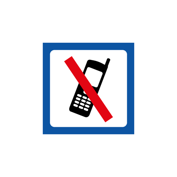 Skilt Piktogrammer Mobiltelefon forbudt symbol