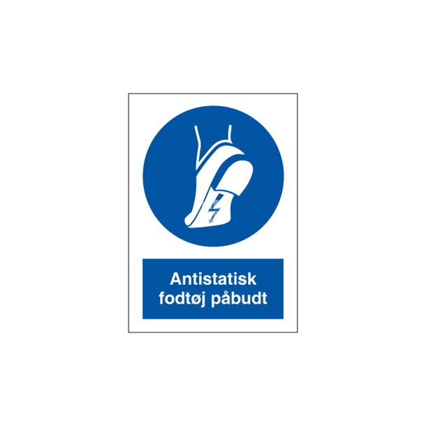 Skilt Pbudsskilt Antistatisk fodtj pbudt