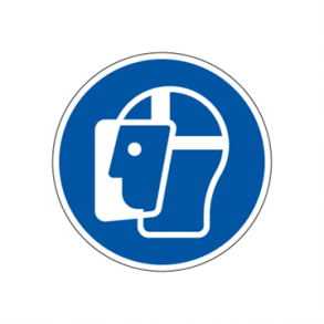 Skilt P�budsskilt rund Ansigtsv�rn p�budt