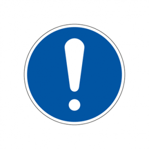 Skilt Pbudsskilt rund Fare!